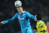 Igor Denisov (L) of Zenit St Petersburg
